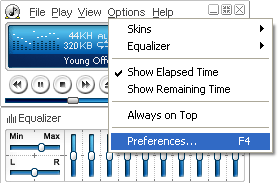 ALSong MP3 Player Options